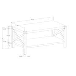 Kirkland's Home Walnut X-Frame Rustic Wood Coffee Table- Coffee Tables