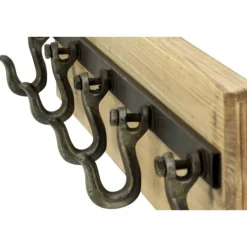 Kirkland's Home Warm Brown Industrial Iron Wall Hooks- Hooks