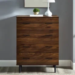 Kirkland's Home Warm Brown Modern Farmhouse Storage Chest- Cabinets & Sideboards