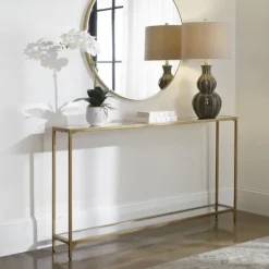 Kirkland's Home Warm En Mirrored Top Console Table- Entryway Furniture