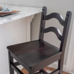 Kirkland's Home Warm Ladder Back Bar Stools, Set Of 2- Bar Stools & Counter Height Stools