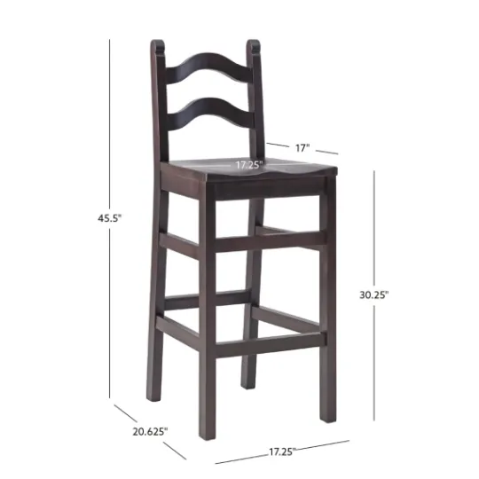 Kirkland's Home Warm Ladder Back Bar Stools, Set Of 2- Bar Stools & Counter Height Stools