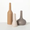 Kirkland's Home Warm Matte Ceramic Bud Vases, Set Of 3- Vases