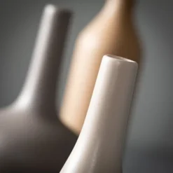 Kirkland's Home Warm Matte Ceramic Bud Vases, Set Of 3- Vases