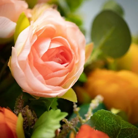 Kirkland's Home Warm Ranunculus Bouquets, Set Of 3- Stems & Bouquets