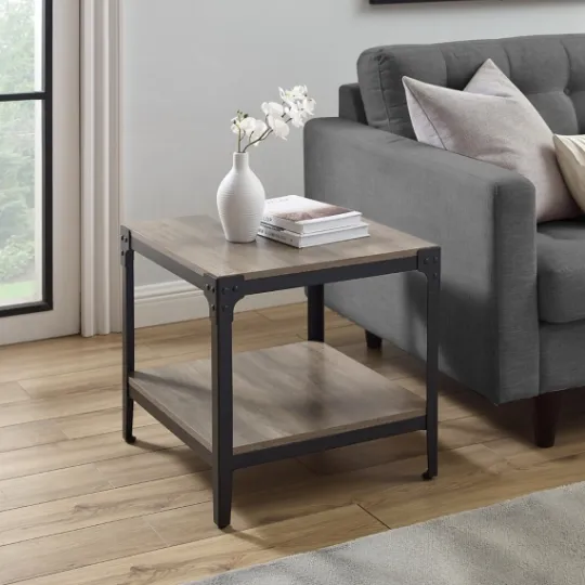 Kirkland's Home Wash Angle Iron Accent Tables, Set Of 2- Accent & End Tables