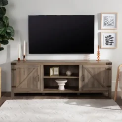 Kirkland's Home Wash Barn Door Tv Stand- Tv Stands & Media Consoles