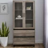 Kirkland's Home Wash Glass Door Storage Hutch- Cabinets & Sideboards