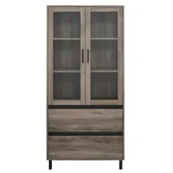 Kirkland's Home Wash Glass Door Storage Hutch- Cabinets & Sideboards
