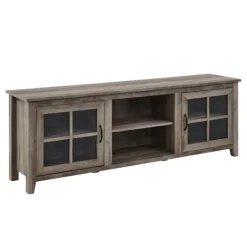 Kirkland's Home Wash Glass Door Tv Stand- Tv Stands & Media Consoles