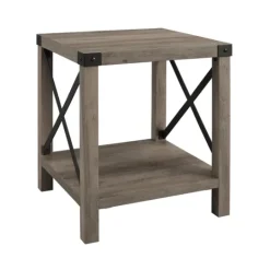 Kirkland's Home Wash Industrial X-Frame Accent Table- Accent & End Tables