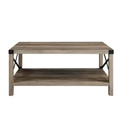 Kirkland's Home Wash Industrial X-Frame Coffee Table- Coffee Tables