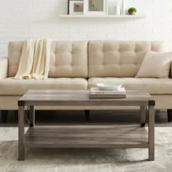 Kirkland's Home Wash Industrial X-Frame Coffee Table- Coffee Tables