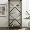 Kirkland's Home Wash Metal X Frame Back Bookshelf- Bookshelves