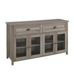 Kirkland's Home Wash Rustic Glass Front Sideboard- Cabinets & Sideboards