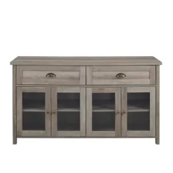 Kirkland's Home Wash Rustic Glass Front Sideboard- Cabinets & Sideboards