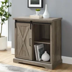 Kirkland's Home Wash Sliding Barn Door Cabinet- Cabinets & Sideboards
