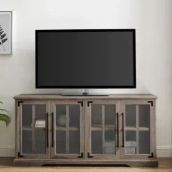 Kirkland's Home Wash Window 4-Door Tv Stand- Tv Stands & Media Consoles