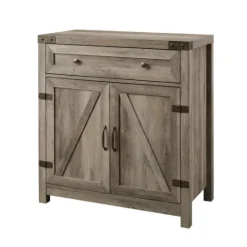 Kirkland's Home Wash Wooden And Metal Barn Door Cabinet- Cabinets & Sideboards