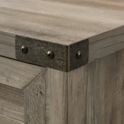 Kirkland's Home Wash Wooden And Metal Barn Door Cabinet- Cabinets & Sideboards