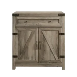 Kirkland's Home Wash Wooden And Metal Barn Door Cabinet- Cabinets & Sideboards