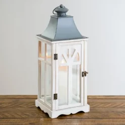 Kirkland's Home Wash Wooden Lantern, 21 In.- Lanterns