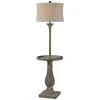 Kirkland's Home Washed Driftwood Floor Lamp With Tray Table- Floor Lamps