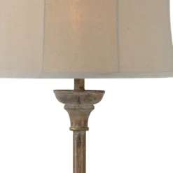 Kirkland's Home Washed Driftwood Floor Lamp With Tray Table- Floor Lamps
