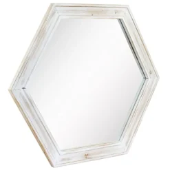 Kirkland's Home Washed Hexagon Frame Mirror- Decorative Mirrors