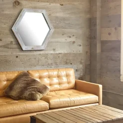 Kirkland's Home Washed Hexagon Frame Mirror- Decorative Mirrors