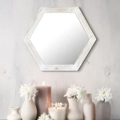 Kirkland's Home Washed Hexagon Frame Mirror- Decorative Mirrors