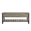 Kirkland's Home Washed Lift-Top Storage Bench- Entryway Furniture