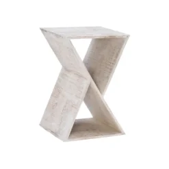 Kirkland's Home Washed Mango Wood Hourglass Accent Table- Accent & End Tables