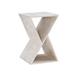 Kirkland's Home Washed Mango Wood Hourglass Accent Table- Accent & End Tables