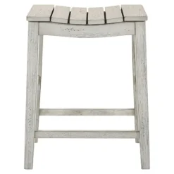 Kirkland's Home Washed Saddle Seat Counter Stools, Set Of 2- Bar Stools & Counter Height Stools