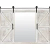 Kirkland's Home Washed Sliding Barn Door Wall Mirror- Decorative Mirrors