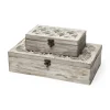 Kirkland's Home Washed Wood Boxes, Set Of 2- Baskets & Boxes