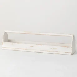 Kirkland's Home Washed Wooden Tray With Handle- Decorative Trays