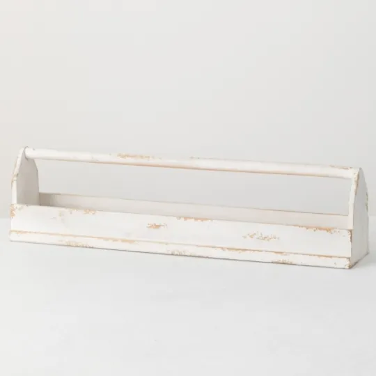 Kirkland's Home Washed Wooden Tray With Handle- Decorative Trays