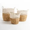 Kirkland's Home Water Hyacinth Color Block Baskets, Set Of 3- Baskets & Boxes