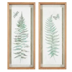 Kirkland's Home Watercolor Ferns 2-Pc. Framed Wall Art- Framed Art