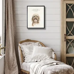 Kirkland's Home Watercolor Goldendoodle Quote Framed Art Print- Wall Quotes & Signs