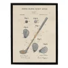 Kirkland's Home Watercolor Golf Club Framed Art Print- Framed Art
