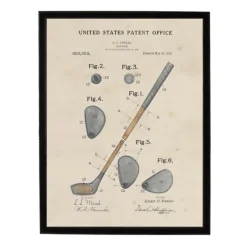 Kirkland's Home Watercolor Golf Club Framed Art Print- Framed Art