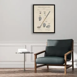 Kirkland's Home Watercolor Golf Club Framed Art Print- Framed Art