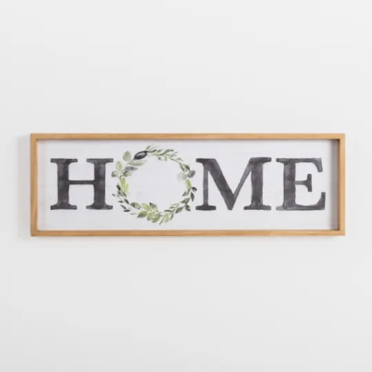 Kirkland's Home Watercolor Home Wreath Wall Plaque- Wall Quotes & Signs