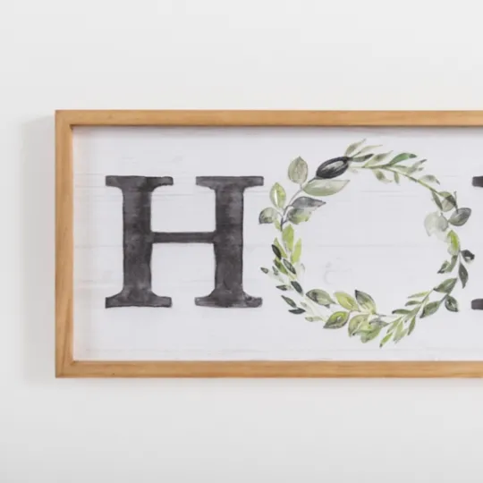 Kirkland's Home Watercolor Home Wreath Wall Plaque- Wall Quotes & Signs
