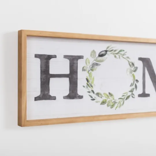 Kirkland's Home Watercolor Home Wreath Wall Plaque- Wall Quotes & Signs