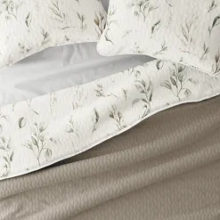 Kirkland's Home Watercolor Leaves Reversible 2-Pc. Twin Quilt Set- Quilts