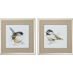Kirkland's Home Watercolor Mountain Framed Art Prints, Set Of 2- Framed Art